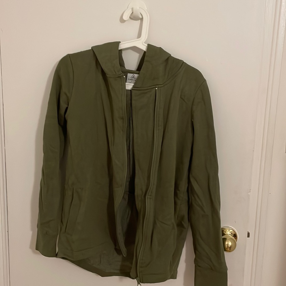 Green zip up